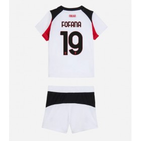 AC Milan Youssouf Fofana #19 Borta Kläder Barn 2025-26 Kortärmad (+ Korta byxor)